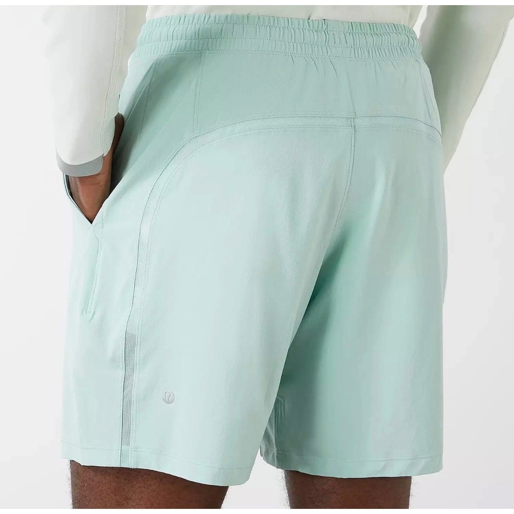 Lululemon Men Pace Breaker Shorts 7" Mint Green Athleisure Running Yoga S